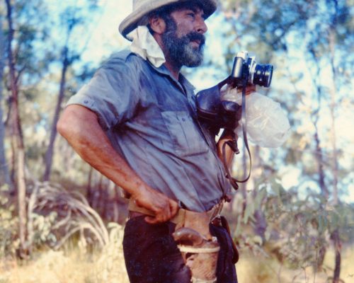 Percy pretty well buggered after a hard day's jog, Cape York 1973.